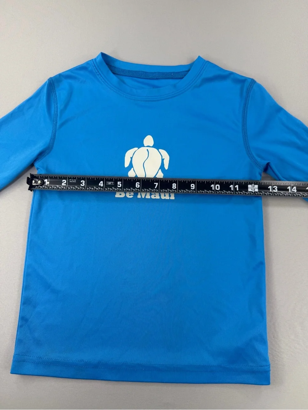 Be Maui Kids Rash Guard 4T Blue Sea Turtle Long Sleeve Swim Shirt UPF Beach